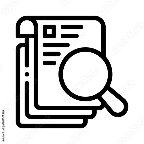 audit trail line icon