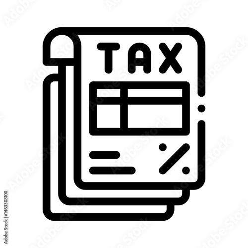 tax forms line icon