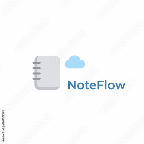 NoteFlow: Cloud Notebook and Digital Note-Taking App Logo

