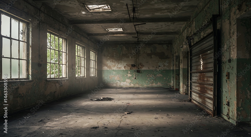 custom made wallpaper toronto digitalAbandoned warehouse scene cement floor old cement wall abandoned room garage dilapidated room