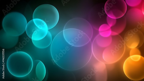 Abstract circles of vibrant color