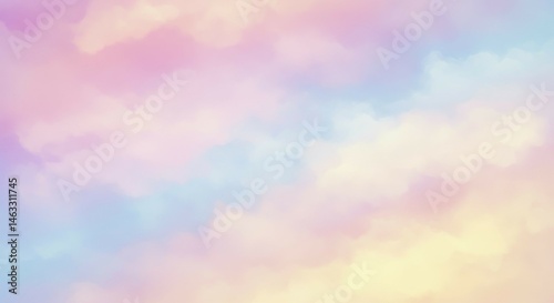 Dreamy Pastel Cloudscape Abstract Background Texture