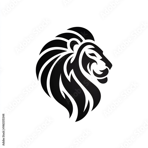 Wallpaper Mural Majestic Lion Head Silhouette: A Symbol of Strength, Courage and Leadership Torontodigital.ca