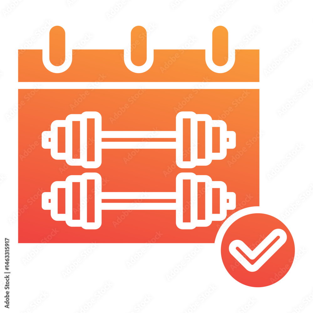 Obraz premium Fitness Schedule Icon