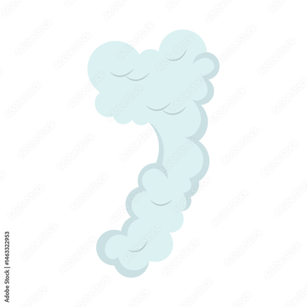 Comic Smoke Clouds Element. Isolated on White Background. Vector Illustration. Comic Smoke Clouds Element. Isolated on White Background. Vector Illustration.