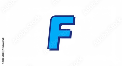Free Download Letter F Blue Graphic on White Background - GFXLoad