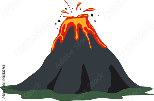Volcano Illustration