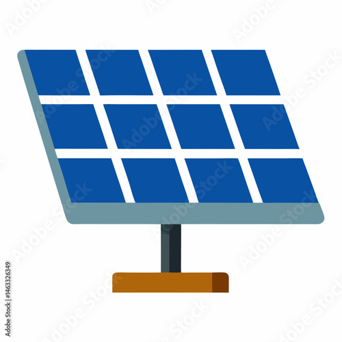 solar panel on white background