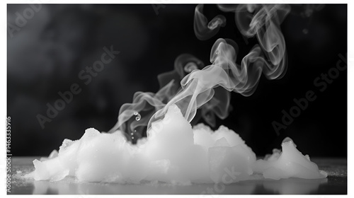 Dry Ice Sublimation with Smoke and Vapor.