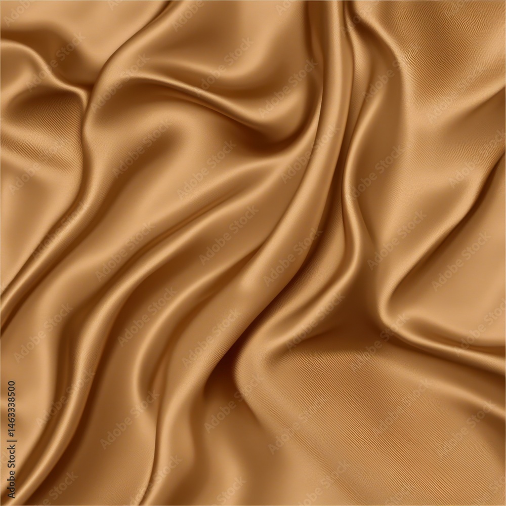 Fototapeta premium Luxurious Golden Satin Fabric with Smooth Texture and Elegant Drapes Ideal for Backgrounds, Textiles, Fashion Design and Interior Decor Projects