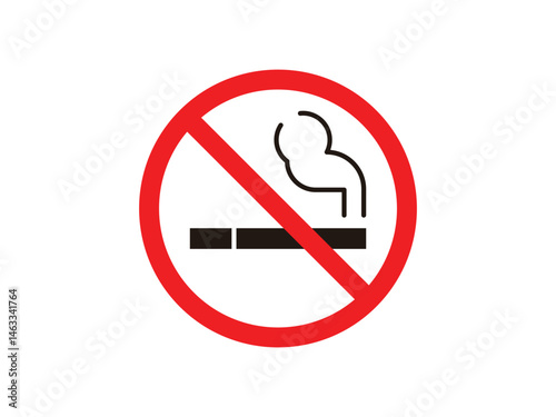 No smoking no vaping symbol icon design vector isolated transparent background