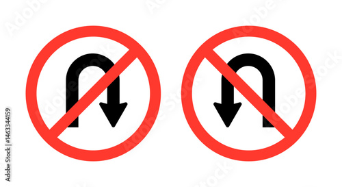Vector Isolated No U Turn Signs Free Download Vector Isolated No U Turn Signs - GFXLoad