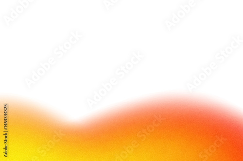 Orange red color grainy gradient shape transparent background. Abstract color gradient cutout on transparent background. Vibrant grungy, noise texture effect