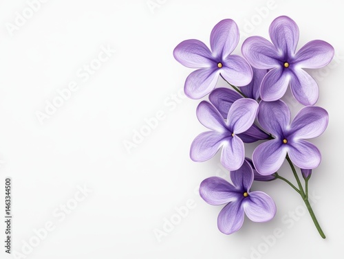 Wallpaper Mural Lilac blossoms on white background Torontodigital.ca