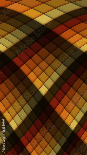 Abstract patterns of curves and lines in red-brown colors illustration.