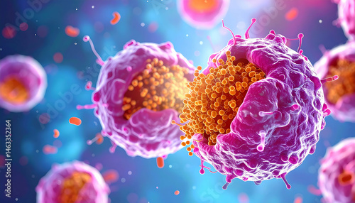 Microscopic View: Cellular Processes of Immune Response & Phagocytosis