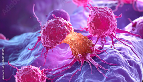 Microscopic View of Cancer Cell Metastasis: Understanding Cancer Spread