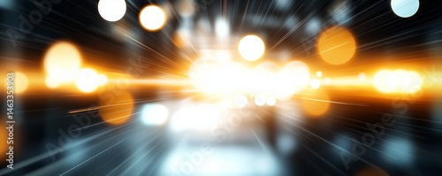 White and gold bokeh with glowing orbs and light streaks on a dark backdrop abstract background, creating a magical vibe, perfect for celebratory visuals