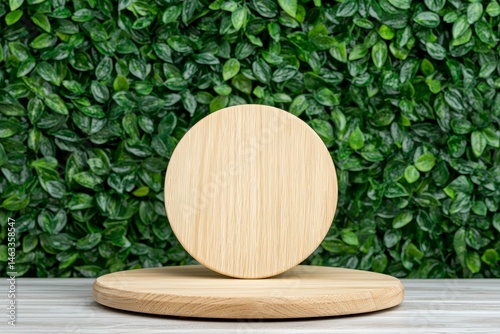Wooden Podium for Artistic Product Photography Display