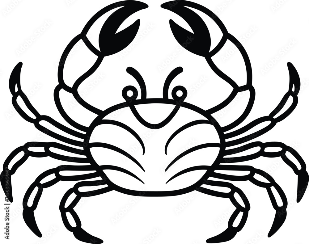 Fototapeta premium crab isolated on white background