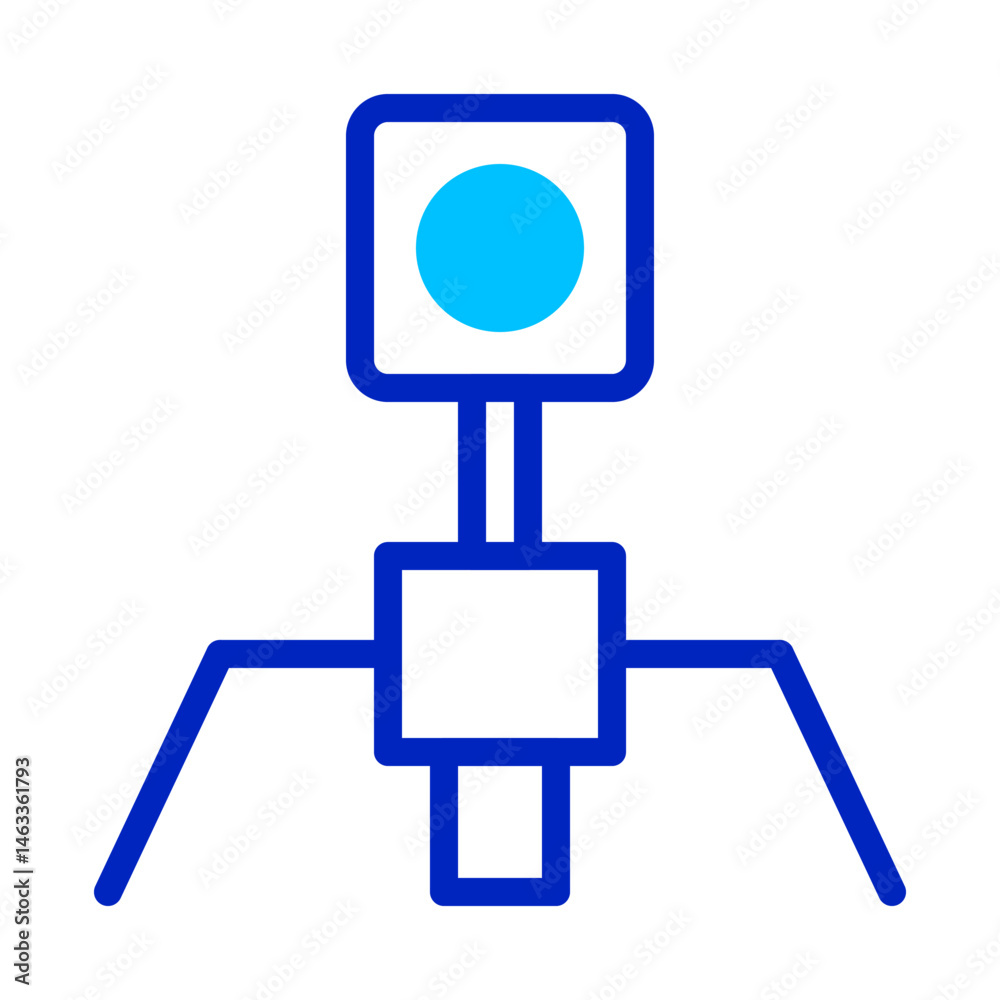 Geometric exploration of abstract form in minimalist blue line composition Geometric exploration of abstract form in minimalist blue line composition