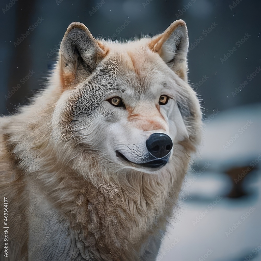 Fototapeta premium gray wolf in the snow