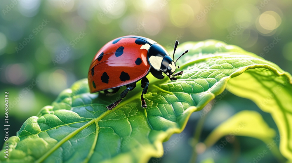 Obraz premium ladybug on leaf