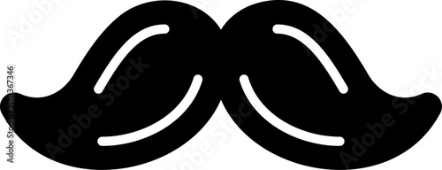 moustache illustration on a white background     