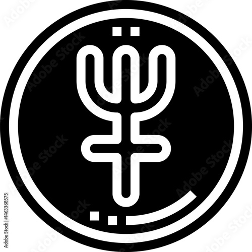 neptune illustration on a white background     