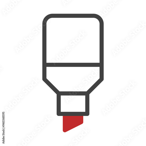 Stylized marker icon illustrating writing tool, presentation symbol or art material