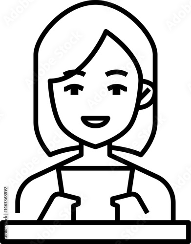 news anchor illustration on a white background    
