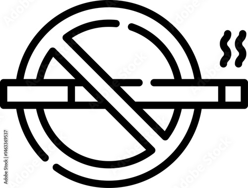 no smoking illustration on a white background     