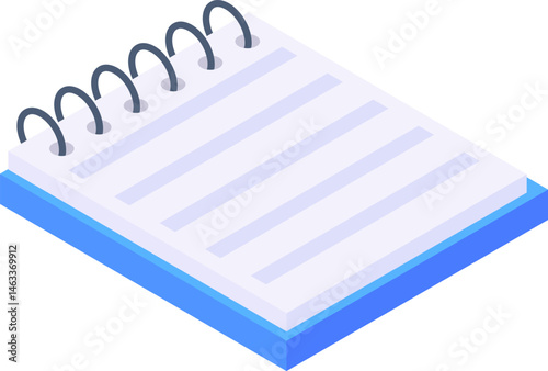 notepad illustration on a white background     