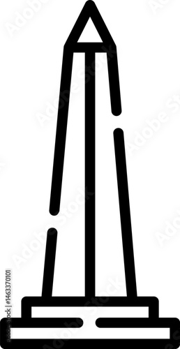 obelisk illustration on a white background     