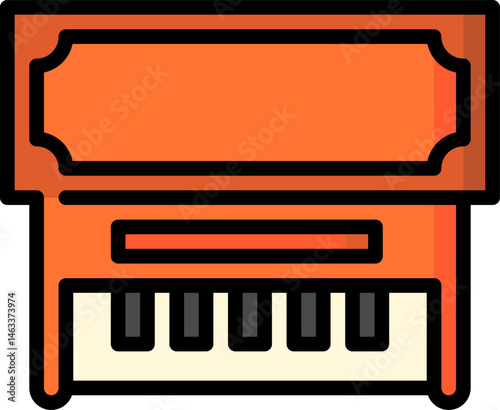 piano illustration on a white background     