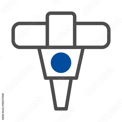 Abstract technological emblem showcasing precision engineering and connectivity