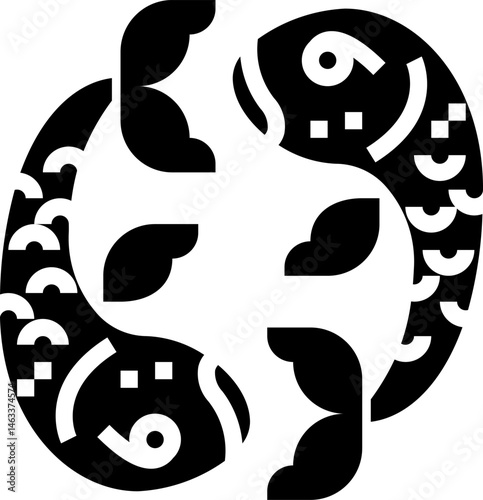 pisces illustration on a white background     