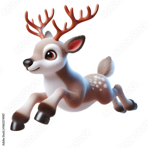 elk isolated on white background