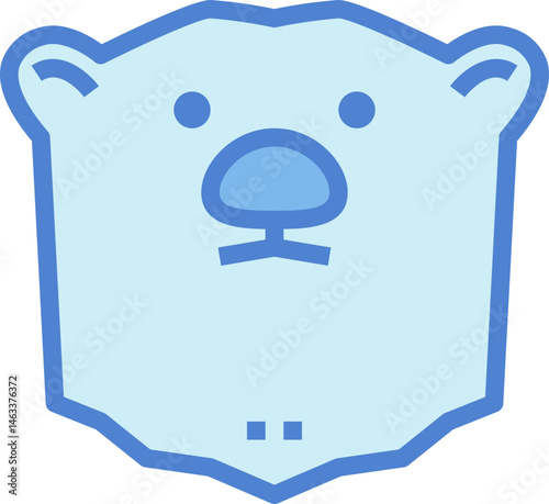 polar bear illustration on a white background     