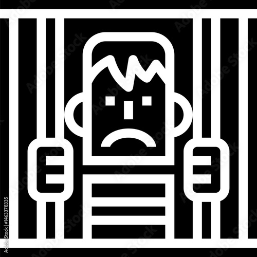 prisoner illustration on a white background     