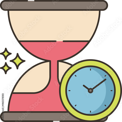 procrastination illustration on a white background     
