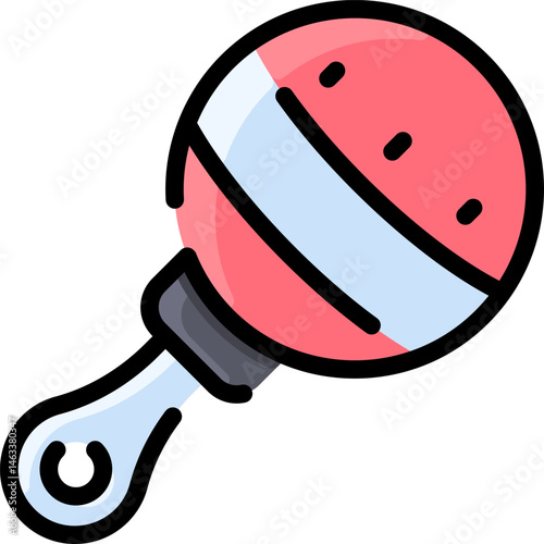 rattle illustration on a white background    