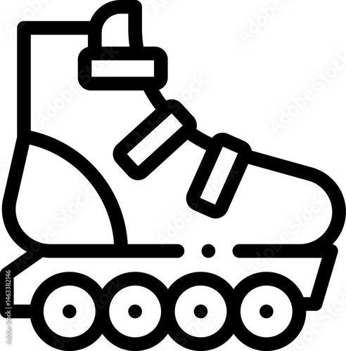 rollerblade illustration on a white background     