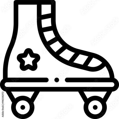 rollerblade illustration on a white background     