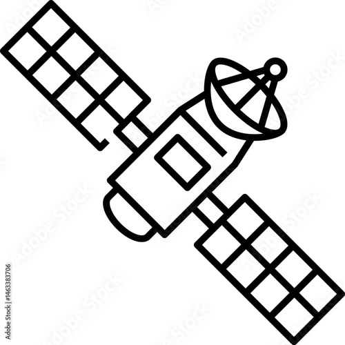satellite illustration on a white background     