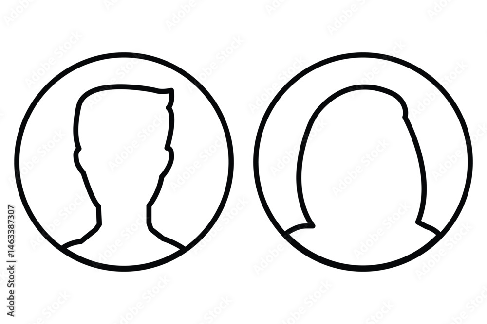 Men and women avatars set. Male and female silhouettes abstract people. User profiles badges. Anonymous user portrait. User Profile pictures isolated on isolated background. Men and women avatars set. Male and female silhouettes abstract people. User profiles badges. Anonymous user portrait. User Profile pictures isolated on isolated background.