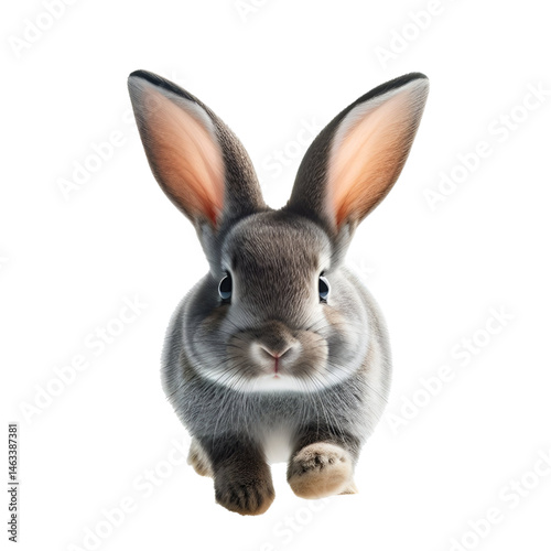 Cute 3D rabbit isolated on white background