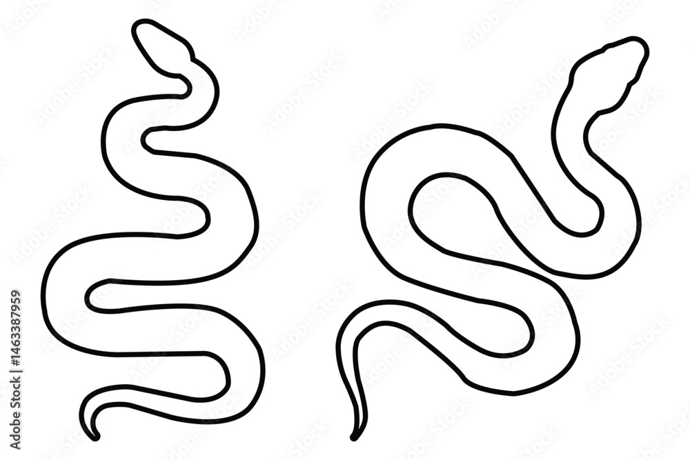Fototapeta premium snake icon. snake icon with outline stroke.