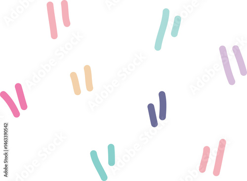 Line doodle colorful decoration