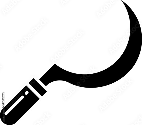 Sickle illustration on a white background     